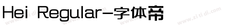 Hei Regular字体转换